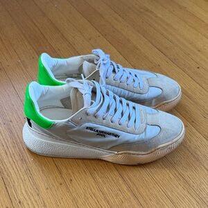 Stella McCartney Beige and Neon Green Sneakers
